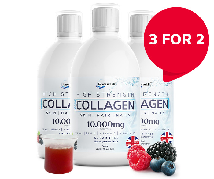 Reverse Life Collagen Supplement for hair, skin, and nails